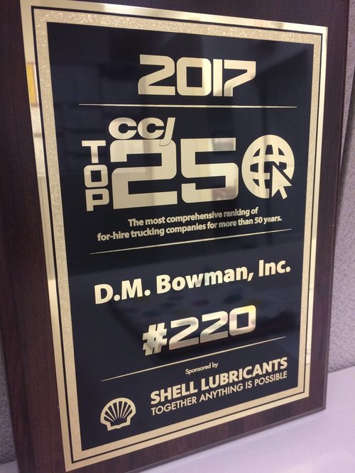 Trucking Award | DM Bowman